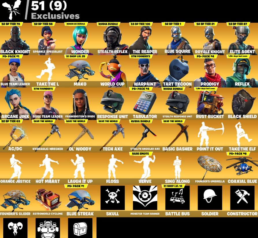 حساب فورتنايت ضمان مدى فيه نوادر وسكنات شوب+ يجيك معه ايميل الانشاء و يمديك تغير الايميل في الايبيك بمجرد دخولك للحساب